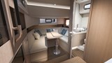 Owners Cabin set for dining